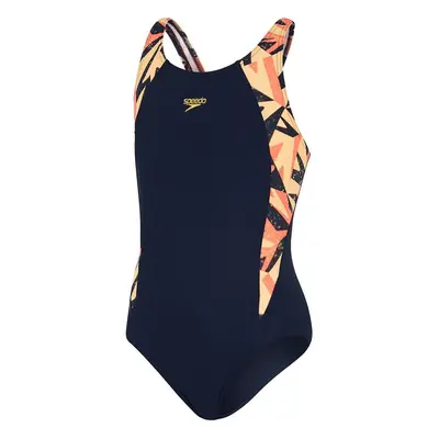 Speedo hyperboom splice muscleback girl true navy/siren red/papaya