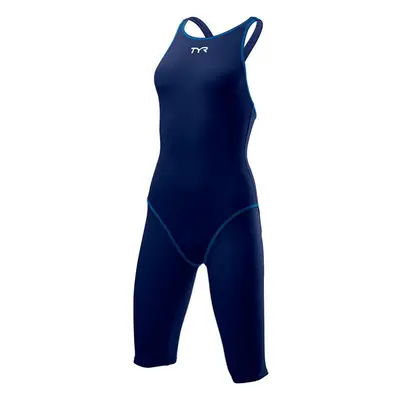 Női verseny úszódressz tyr thresher open back navy/blue