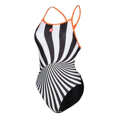 Arena crazy swimsuit booster back black/mango/multi l - uk36