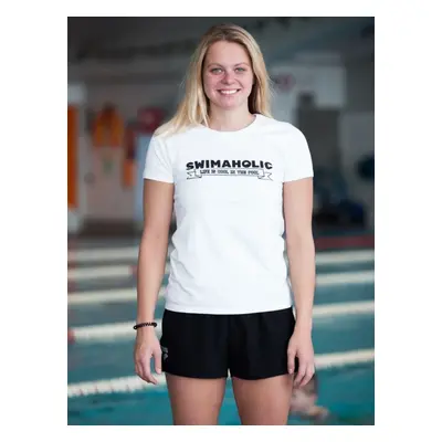 Női póló swimaholic life is cool in the pool t-shirt women white l