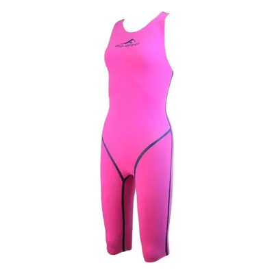 Női verseny úszódressz aquafeel neck to knee oxygen racing pink