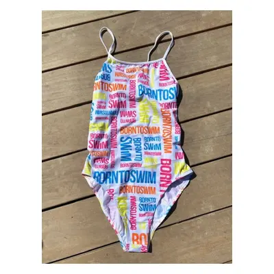 Női fürdőruha borntoswim logo swimsuit rainbow s