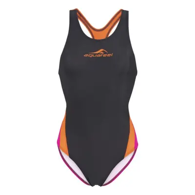 Aquafeel racerback dark grey/orange/pink m - uk34