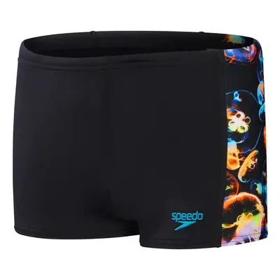 Speedo digital panel aquashort boy black/hypersonic blue/orange/lumo