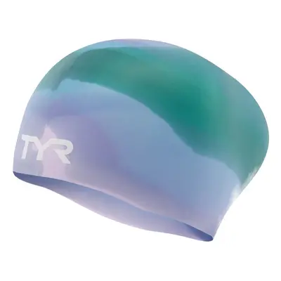 Tyr tie dye long hair silicone cap junior lila/zöld