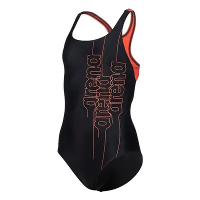 Arena girls swimsuit swim pro back graphic black/floreale 128cm