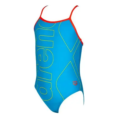 Lányka fürdőruha arena kids girl one piece turquoise/nectarine