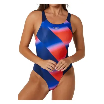 Speedo allover digital recordbreaker cerulean blue/watermelon xl