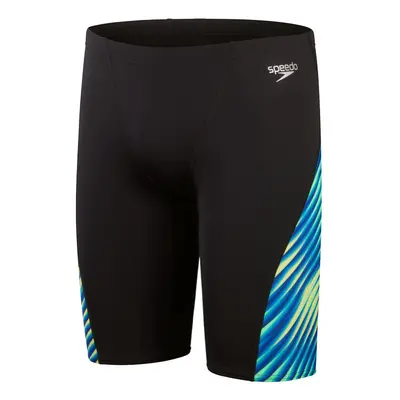 Speedo allover digi v-cut jammer black/true cobalt s - uk32