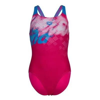 Arena splash point swimsuit v back girls fuschia 128cm