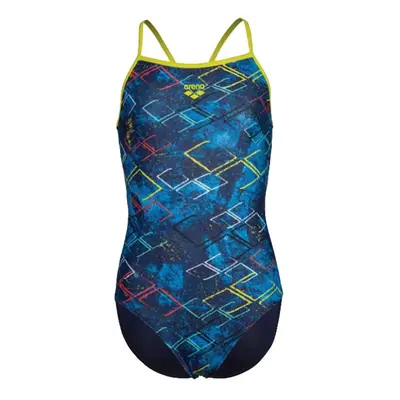 Arena daly swimsuit light drop back girls navy soft green/navy multi