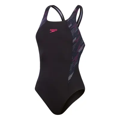 Speedo hyperboom splice muscleback black/electric pink/usa charcoal