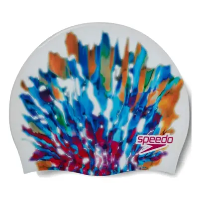 úszósapka speedo digital printed cap fehér/kék