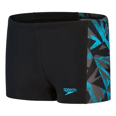 Speedo hyper boom panel aquashort boy black/bolt/dove grey 152cm