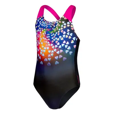 Speedo digital placement splashback girl black/punchy pink/blue