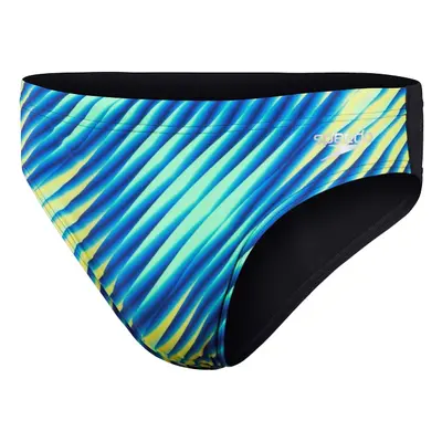 Speedo allover digital 7cm brief black/true cobalt s - uk32