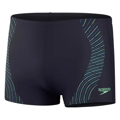 Speedo duo logo print aquashort true navy/harlequin green/true cobalt