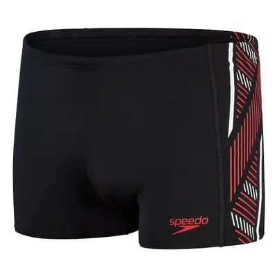 Speedo tech panel aquashort black/fed red/white s - uk32