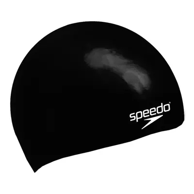 Speedo plain moulded silicone junior cap fekete