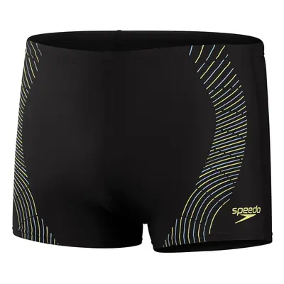 Speedo duo logo print aquashort black/lemon drizzle/curious l - uk36