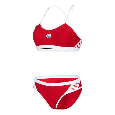 Arena icons bikini cross back solid red/white xl - uk38