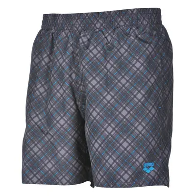 úszónadrág arena printed check boxer grey/turquoise s