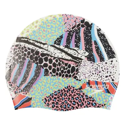 úszósapka speedo digital printed cap fehér/zöld