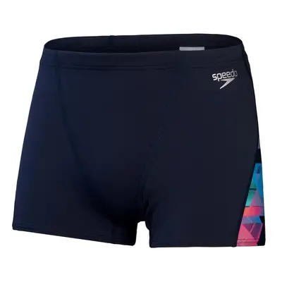 Speedo allover digi v-cut aquashort black/red m - uk34