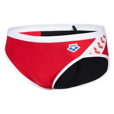 Arena icons swim brief solid red/white xl - uk38