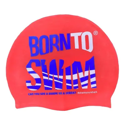 Borntoswim silicone cap junior piros