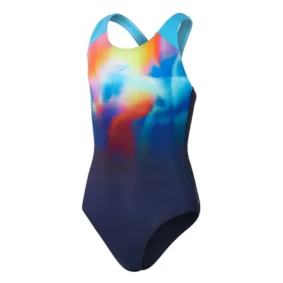 Speedo digi placement splashback girls true navy 128cm