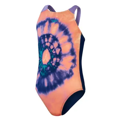 Speedo printed pulseback girl soft coral/ammonite/aquarium/lilac 164cm