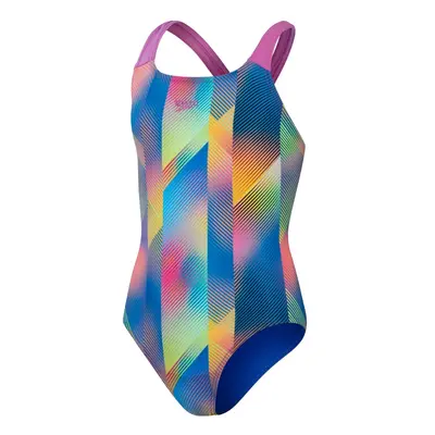 Speedo printed allover powerback girls pink/blue 164cm