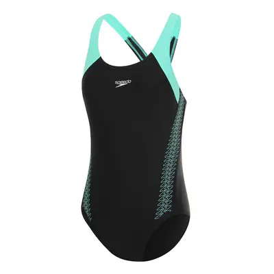 Speedo hyperboom splice racerback black/arctic blue l - uk36