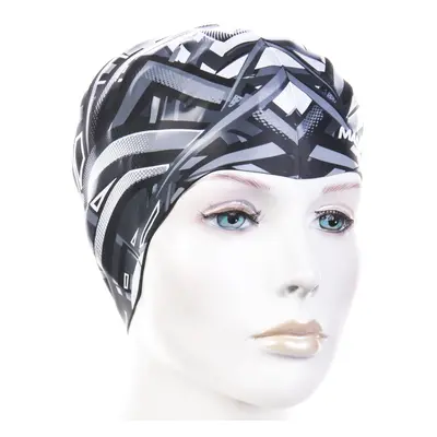 úszósapka mad wave stripes ii swim cap fehér/fekete