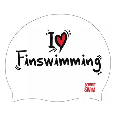 úszósapka borntoswim i love finswimming cap fehér