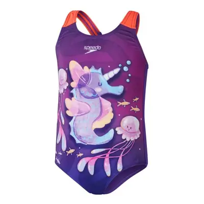 Speedo digital placement girls purple/orange 110cm