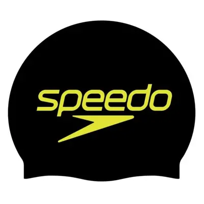 Speedo slogan print cap black stacked logo sárga/fekete