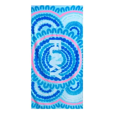 Funky bundjalung blue cotton towel modro/růžová