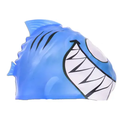 Gyermek úszósapka borntoswim shark junior swim cap kék