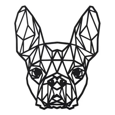 Geometrikus fakép - Bostoni Terrier 30 cm Szín:: Fekete