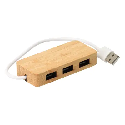 Bambusz USB elosztó - 3 portos