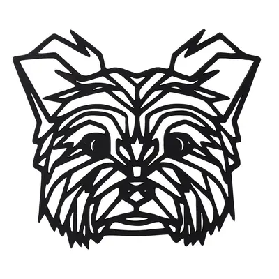 Geometrikus fakép - Yorkshire Terrier 65 cm Szín:: Fekete