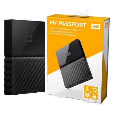 Western Digital My Passport WDBYVG0010BBK - 2,5 Col, 1TB, USB3.0, fekete külső merevlemez