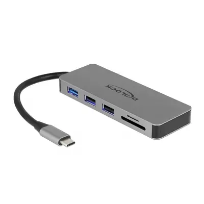 DELOCK USB Type-C dokkoló állomás mobil eszközökhöz 4K - HDMI / Hub / SD / PD 2.0