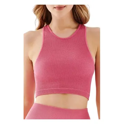 Top Halter Rib varrásmentes melltartó, málnapiros S/M