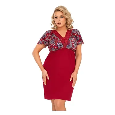 Rita plus size luxushálóing, bordó 6XL