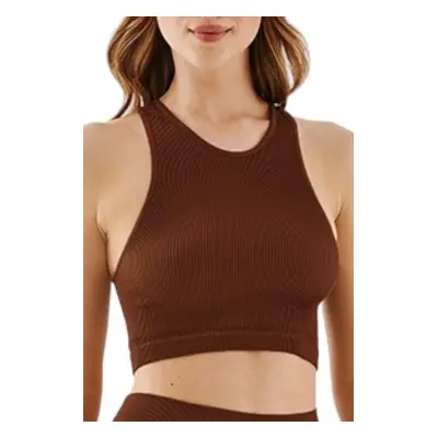 Top Halter Rib varrásmentes melltartó, mocca L/XL