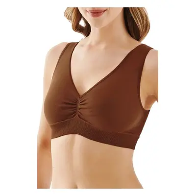 Top Shape varrásmentes melltartó, mocca L/XL