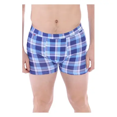 Long Fit 104 férfi boxeralsó, kék, kockás XXL